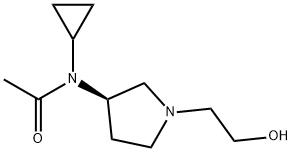 N-Cyclopropyl-N-[(R)-1-(2-hydroxy-ethyl)-pyrrolidin-3-yl]-acetaMide Struktur