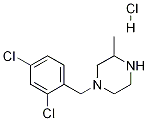 1-(2,4-Dichloro-benzyl)-3-methyl-piperazine hydrochloride Struktur