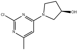 (R)-1-(2-Chloro-6-methyl-pyrimidin-4-yl)-pyrrolidin-3-ol Struktur