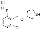 (R)-3-(2-Chloro-6-fluoro-benzyloxy)-pyrrolidine hydrochloride Struktur