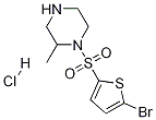 1-(5-Bromo-thiophene-2-sulfonyl)-2-methyl-piperazine hydrochloride Struktur