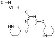 2-Methylsulfanyl-4,6-bis-(piperidin-3-yloxy)-pyrimidine dihydrochloride Struktur