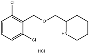 2-(2,6-Dichloro-benzyloxymethyl)-piperidine hydrochloride Struktur