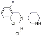 (2-Chloro-6-fluoro-benzyl)-methyl-piperidin-3-yl-amine hydrochloride Struktur