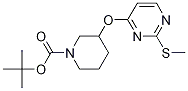 3-(2-Methylsulfanyl-pyrimidin-4-yloxy)-piperidine-1-carboxylic acid tert-butyl ester Struktur