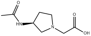 ((S)-3-AcetylaMino-pyrrolidin-1-yl)-acetic acid Struktur