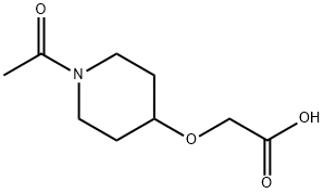 (1-Acetyl-piperidin-4-yloxy)-acetic acid Struktur