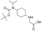 (1R,4R)-[4-(tert-Butoxycarbonyl-isopropyl-aMino)-cyclohexylaMino]-acetic acid Struktur