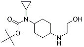 (1R,4R)-Cyclopropyl-[4-(2-hydroxy-ethylaMino)-cyclohexyl]-carbaMic acid tert-butyl ester Struktur