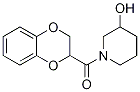 (2,3-Dihydro-benzo[1,4]dioxin-2-yl)-(3-hydroxy-piperidin-1-yl)-Methanone Struktur