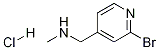 (2-BroMo-pyridin-4-ylMethyl)-Methyl-aMine hydrochloride Struktur