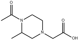 (4-Acetyl-3-Methyl-piperazin-1-yl)-acetic acid Struktur