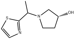 (R)-1-(1-Thiazol-2-yl-ethyl)-pyrrolidin-3-ol Struktur