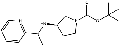 (R)-3-(1-Pyridin-2-yl-ethylaMino)-pyrrolidine-1-carboxylic acid tert-butyl ester Struktur