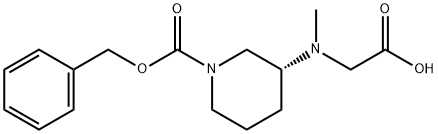 (R)-3-(CarboxyMethyl-Methyl-aMino)-piperidine-1-carboxylic acid benzyl ester Struktur