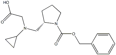 (S)-2-[(CarboxyMethyl-cyclopropyl-aMino)-Methyl]-pyrrolidine-1-carboxylic acid benzyl ester Struktur