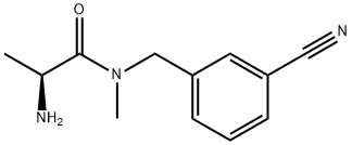 (S)-2-AMino-N-(3-cyano-benzyl)-N-Methyl-propionaMide Struktur