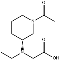 [((R)-1-Acetyl-piperidin-3-yl)-ethyl-aMino]-acetic acid Struktur