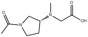 [((R)-1-Acetyl-pyrrolidin-3-yl)-Methyl-aMino]-acetic acid Struktur