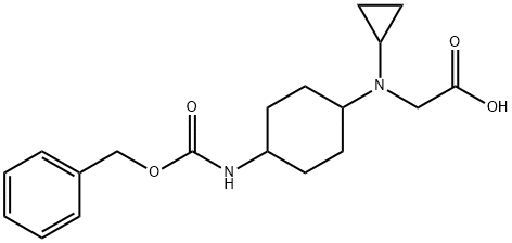 [(4-BenzyloxycarbonylaMino-cyclohexyl)-cyclopropyl-aMino]-acetic acid Struktur