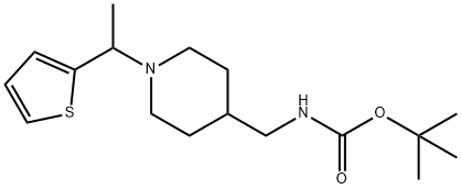 [1-(1-Thiophen-2-yl-ethyl)-piperidin-4-ylMethyl]-carbaMic acid tert-butyl ester Struktur