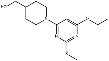 [1-(6-Ethoxy-2-Methylsulfanyl-pyriMidin-4-yl)-piperidin-4-yl]-Methanol Struktur