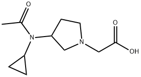 [3-(Acetyl-cyclopropyl-aMino)-pyrrolidin-1-yl]-acetic acid Struktur