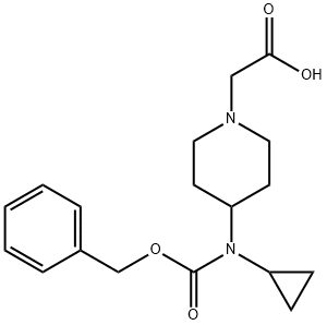 [4-(Benzyloxycarbonyl-cyclopropyl-aMino)-piperidin-1-yl]-acetic acid Struktur