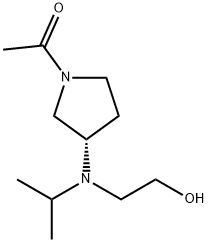 1-{(S)-3-[(2-Hydroxy-ethyl)-isopropyl-aMino]-pyrrolidin-1-yl}-ethanone Struktur