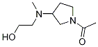 1-{3-[(2-Hydroxy-ethyl)-Methyl-aMino]-pyrrolidin-1-yl}-ethanone Struktur