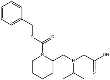 2-[(CarboxyMethyl-isopropyl-aMino)-Methyl]-piperidine-1-carboxylic acid benzyl ester Struktur