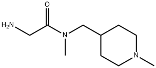 2-AMino-N-Methyl-N-(1-Methyl-piperidin-4-ylMethyl)-acetaMide Struktur