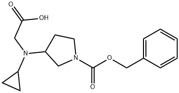 3-(CarboxyMethyl-cyclopropyl-aMino)-pyrrolidine-1-carboxylic acid benzyl ester Struktur