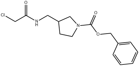 3-[(2-Chloro-acetylaMino)-Methyl]-pyrrolidine-1-carboxylic acid benzyl ester Struktur