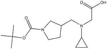 3-[(CarboxyMethyl-cyclopropyl-aMino)-Methyl]-pyrrolidine-1-carboxylic acid tert-butyl ester Struktur