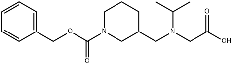 3-[(CarboxyMethyl-isopropyl-aMino)-Methyl]-piperidine-1-carboxylic acid benzyl ester Struktur