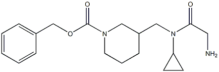 3-{[(2-AMino-acetyl)-cyclopropyl-aMino]-Methyl}-piperidine-1-carboxylic acid benzyl ester Struktur