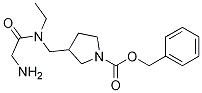 3-{[(2-AMino-acetyl)-ethyl-aMino]-Methyl}-pyrrolidine-1-carboxylic acid benzyl ester Struktur