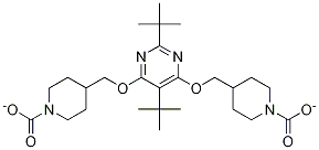 ditert-butyl4,4'-(pyriMidine-4,6-diylbis(oxy))bis(Methylene)dipiperidine-1-carboxylate Struktur