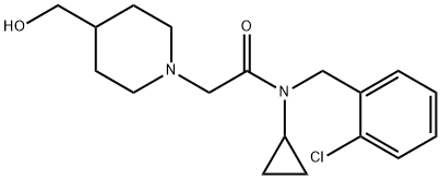 N-(2-Chloro-benzyl)-N-cyclopropyl-2-(4-hydroxyMethyl-piperidin-1-yl)-acetaMide Struktur