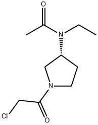 N-[(R)-1-(2-Chloro-acetyl)-pyrrolidin-3-yl]-N-ethyl-acetaMide Struktur