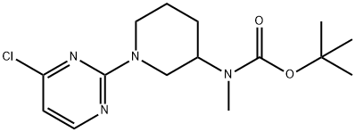 [1-(4-Chloro-pyrimidin-2-yl)-piperidin-3-yl]-methyl-carbamic acid tert-butyl ester Struktur