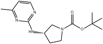 (S)-3-(4-Methyl-pyrimidin-2-ylamino)-pyrrolidine-1-carboxylic acid tert-butyl ester Struktur