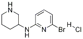 (6-Bromo-pyridin-2-yl)-piperidin-3-yl-amine hydrochloride Struktur