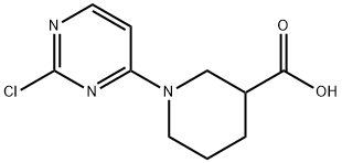 1-(2-Chloro-pyrimidin-4-yl)-piperidine-3-carboxylic acid Struktur