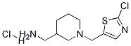 [1-(2-Chloro-thiazol-5-ylmethyl)-piperidin-3-yl]-methyl-amine hydrochloride Struktur