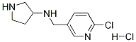 (6-Chloro-pyridin-3-ylmethyl)-pyrrolidin-3-yl-amine hydrochloride Struktur