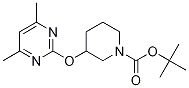 3-(4,6-Dimethyl-pyrimidin-2-yloxy)-piperidine-1-carboxylic acid tert-butyl ester Struktur