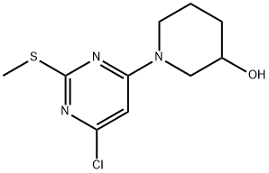 1-(6-Chloro-2-methylsulfanyl-pyrimidin-4-yl)-piperidin-3-ol Struktur