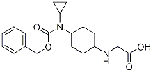 (1R,4R)-[4-(Benzyloxycarbonyl-cyclopropyl-aMino)-cyclohexylaMino]-acetic acid Struktur